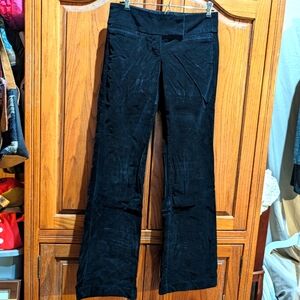 Billy Blues 2 vintage 00s black velvet hip hugger flare‎ Xlong tab waist pants